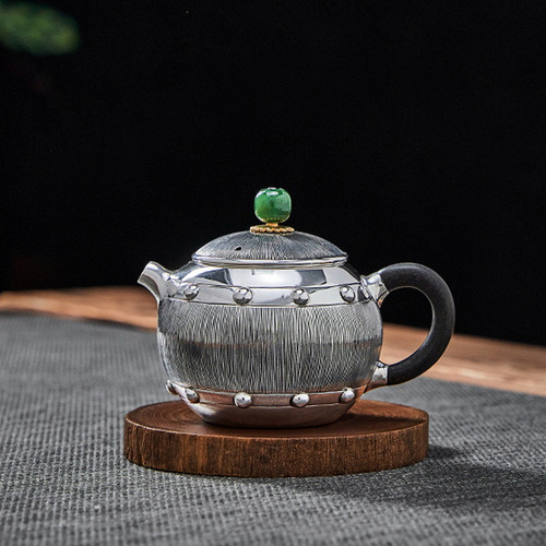 Handmade Pure Silver Teapot Ning Zhu 160ml