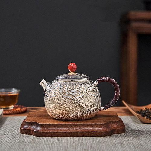 Handmade Pure Silver Teapot Ru Yi Xi Shi 280ml