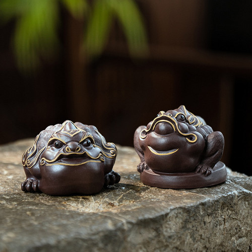 Handmade Yixing Zisha Clay Tea Pet Miao Jin Pi Xiu