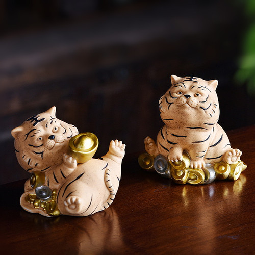 Fu Hu Sheng Cai Ceramic Tea Pet Table Decoration Ornament