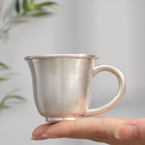 Handmade Pure Silver Teacup Jiu Bei 75ml