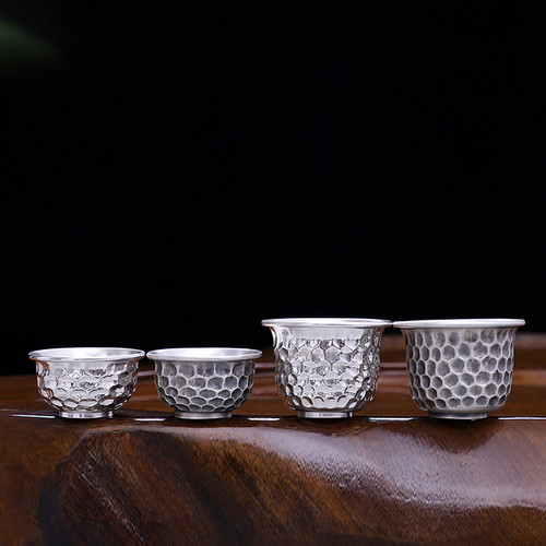 Handmade Pure Silver Teacup Yi Kou Bei