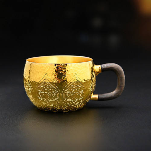 Handmade Pure Silver Tea Mug Gold Plated Silver Bao Xiang 170ml