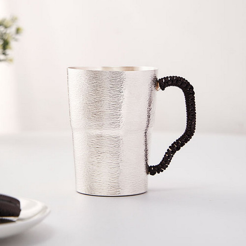 Handmade Pure Silver Tea Mug Ge Diao 300ml