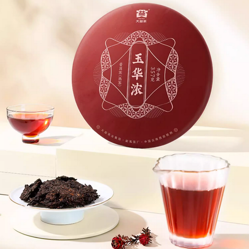 TAETEA Brand Yu Hua Nong Pu-erh Tea Cake 2022 357g Ripe