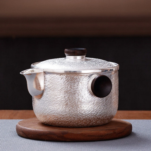 Handmade Pure Silver Teapot Ma Wen 188ml