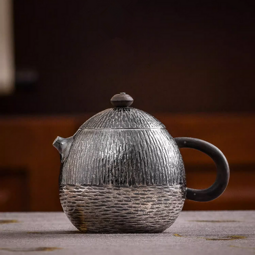 Handmade Pure Silver Teapot Shui Cao Long Dan 188ml