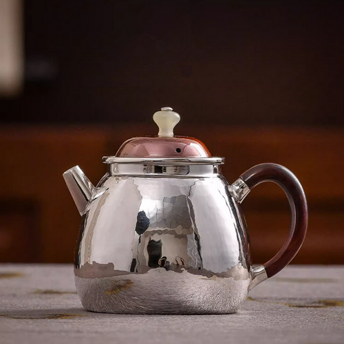 Handmade Pure Silver Teapot Li Mao Gong Deng 158ml