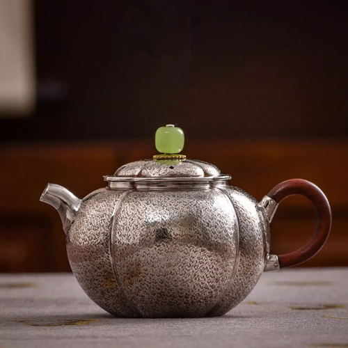 Handmade Pure Silver Teapot Chan Jing Lian Hua 148ml