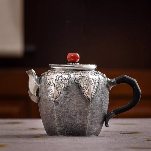 Handmade Pure Silver Teapot Xiang Yun Liu Fang 218ml