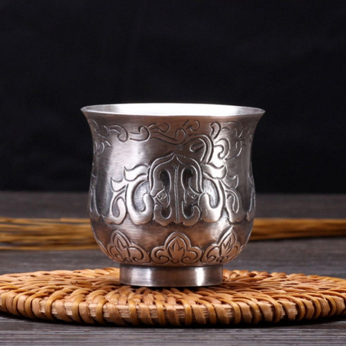 Handmade Pure Silver Teacup Fu Chun 58ml