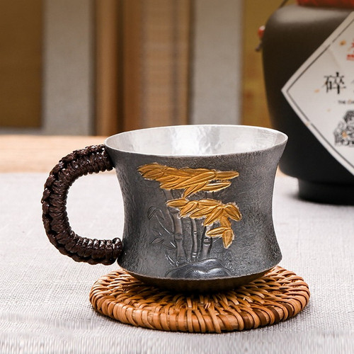 Handmade Pure Silver Teacup Du Jin Zhu 150ml