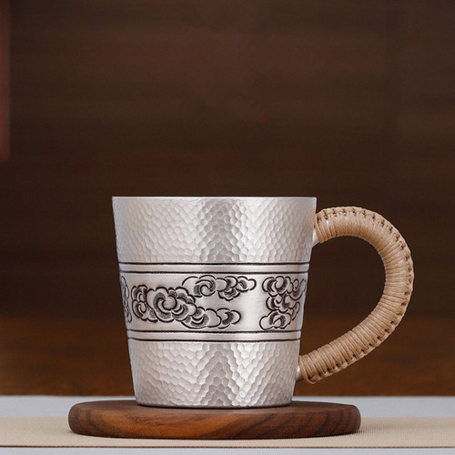 Handmade Pure Silver Tea Mug Xiang Yun 190ml