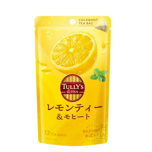 Tully's Tea Orange Peach Lemon flavored Sugar-free Teabags 12 Tea Bags