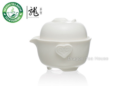 White Porcelain Gongfu Tea Cup & Teapot Set