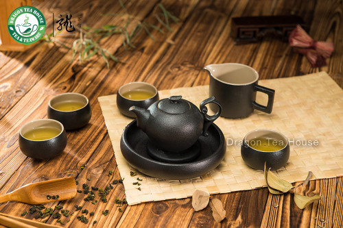 Black Zen Ceramic Chinese Kungfu Tea Set Teapot Fair Cup Cusion Four Teacups