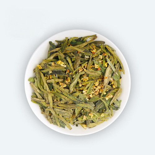 Gui Hua Long Jing Longjing Dragon Well Green Tea with Sweet Osmanthus Flowers