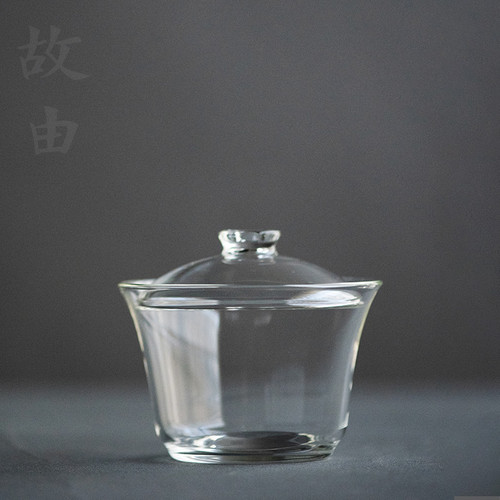 High Quality Clear Glass Gongfu Tea Gaiwan Lidded Teacup 210ml 7.1 floz