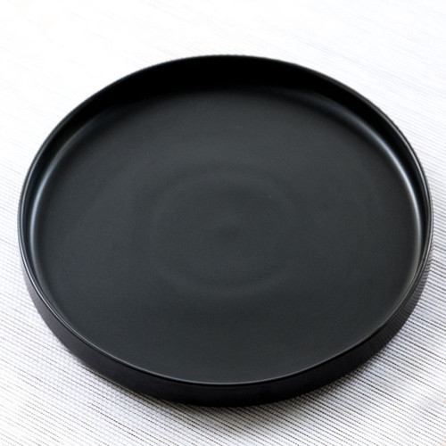 Matte Round Simple Ceramics Tea Tray  210x210x22mm