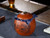 Handmade Yixing Zisha Clay Handmade Canister Jar Container  145x97x140mm