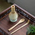 Japanese Matcha Tea Set with Bamboo Whisk Scoop Tea Spoon & Celadon Whisk Holder