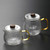 Stripe Heat Resistant Chinese Glass Filter Teapot