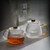 Stripe Heat Resistant Chinese Glass Filter Teapot