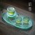 Niuzhuan Qiankun Glass Water Storage Tea Tray 358x175x23mm