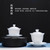 Jade Mud Blue Edge Porcelain Kungfu Tea Teapot And Teacup Set