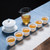 Jade Mud Blue Edge Porcelain Kungfu Tea Teapot And Teacup Set