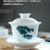 Ba Jiao Ye Hand Painted White Porcelain Kungfu Tea Teapot And Teacup Set