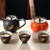 Yin Ban Gold Leaf Ceramic Kungfu Tea Teapot And Teacup Set