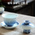 Hand Drawn Zhu Hua Porcelain Kungfu Tea Teapot And Teacup Set