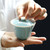 Light Blue Yu Lan Porcelain Kungfu Tea Teapot And Teacup Set