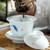 Blue Fish Agarwood Porcelain Kungfu Tea Teapot And Teacup Set