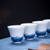 Hand Drawn Full Ocean Waves Porcelain Kungfu Tea Teapot And Teacup Set