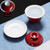 Carmine Agarwood Porcelain Gongfu Tea Gaiwan Brewing Vessel 160ml