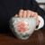 Wu Cai Peonie Ceramic Cha Xi Gongfu Tea Ceremony Water Bowl for Teacups 680ml