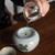 Wu Cai Peonie Ceramic Cha Xi Gongfu Tea Ceremony Water Bowl for Teacups 680ml