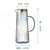 Stripe Water Carafe Heat Resistant Glass Pitcher For Homemade Beverage 1300ml