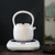 Shang Shui Hu White Ceramic Kettle for Gongfu Tea Ceremony 1000ml