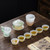 Jade Green Shui Mo Jade Porcelain Glass Fair Cup Of Tea Serving Pitcher Creamer 200ml