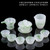 Emerald Green Jade Porcelain Glass Kungfu Tea Teapot And Teacup Set