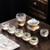 Piao Hua Liu Li Glass Kungfu Tea Teapot And Teacup Set