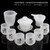 Tianquan Lettering Jade Porcelain Glass Kungfu Tea Teapot And Teacup Set