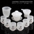 Tianquan Lettering Jade Porcelain Glass Kungfu Tea Teapot And Teacup Set
