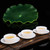 Round White Jade Porcelain Glass Cup Coaster For Gongfu Tea Ceremony