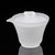 Mist White Liu Li Glass Gongfu Tea Gaiwan Brewing Vessel 160ml