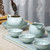 Chinese Style Ru Kiln Ceramic Kungfu Tea Teapot And Teacup Set