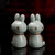 Couple Rabbits Ru Kiln Ceramic Tea Pet Table Decoration Ornament